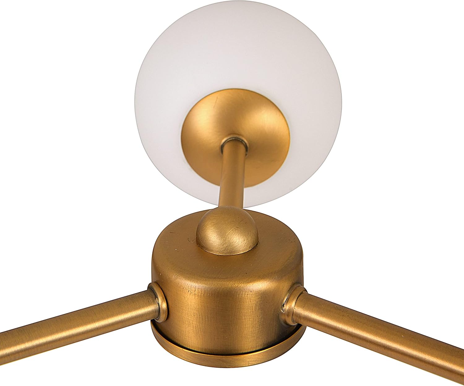 Creative CoOp Sputnik Opal Glass Chandelier Brushed Gold