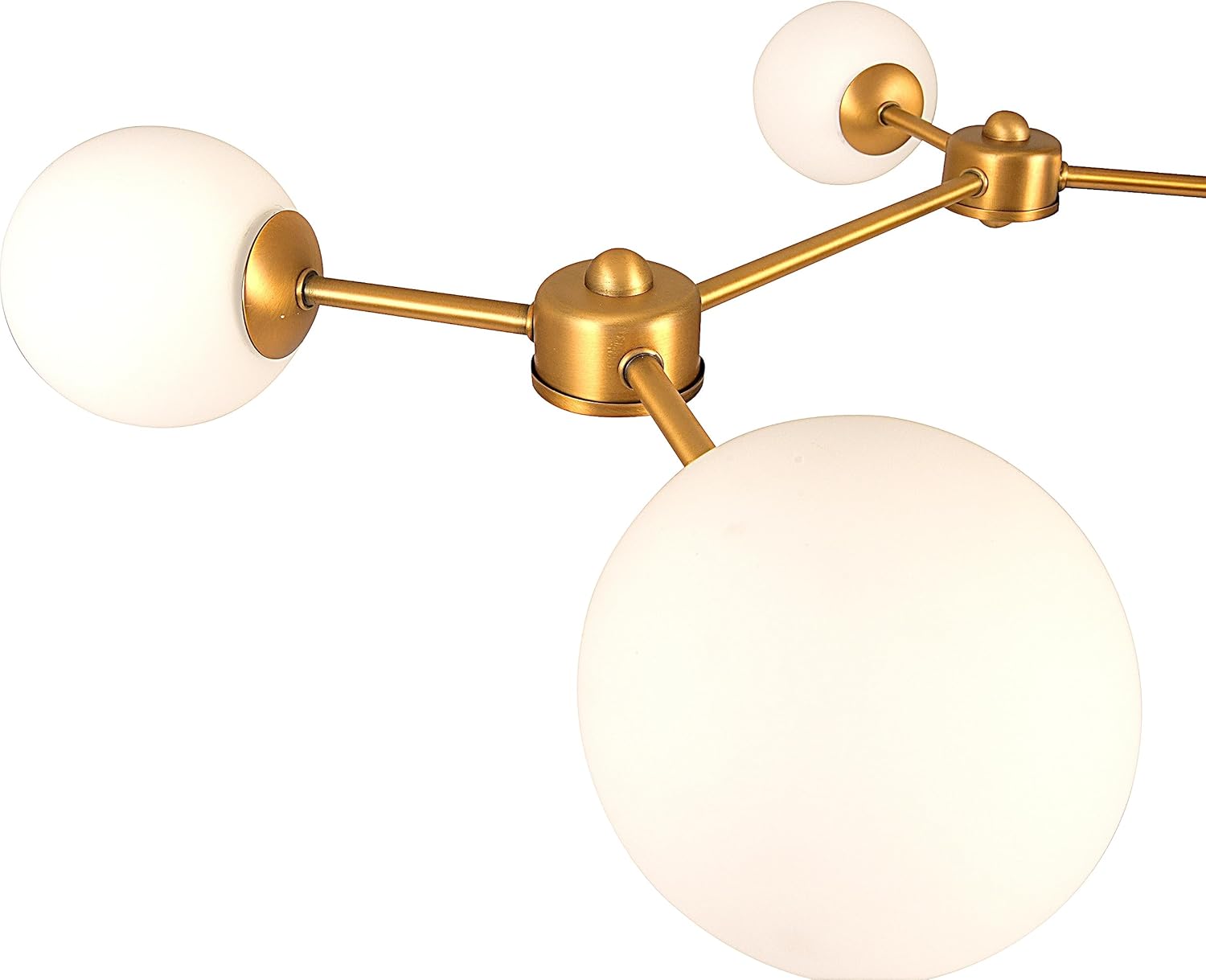 Creative CoOp Sputnik Opal Glass Chandelier Brushed Gold