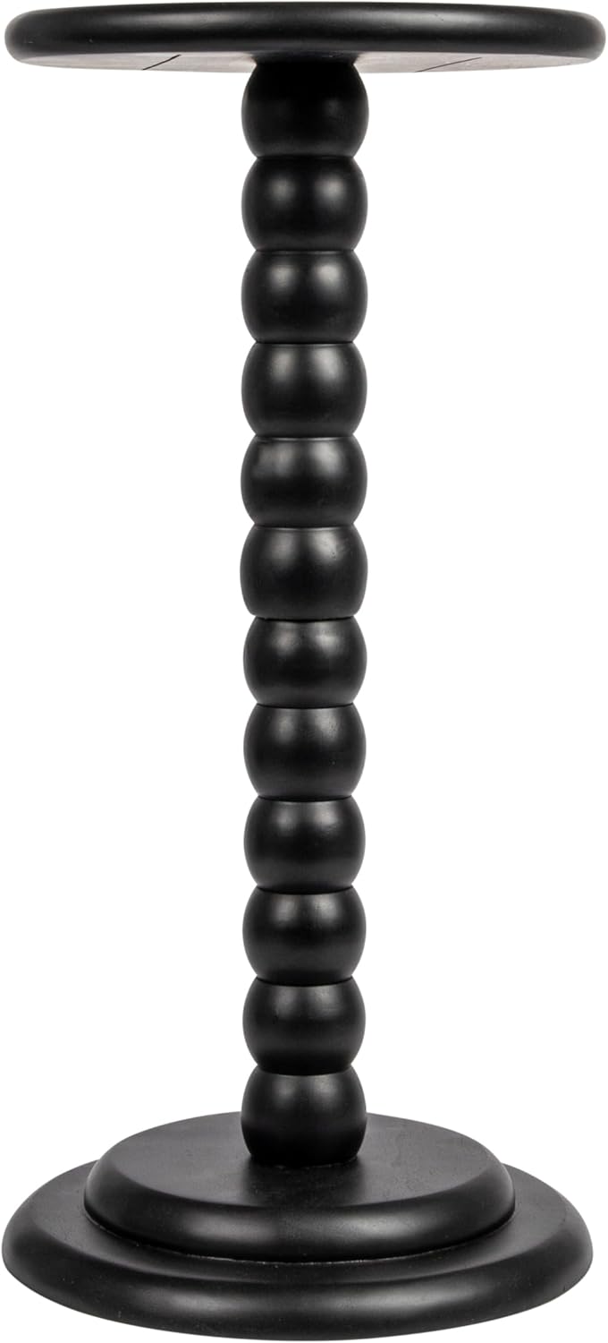 Creative CoOp Stacked Pedestal Cocktail Side Table BlackBlack
