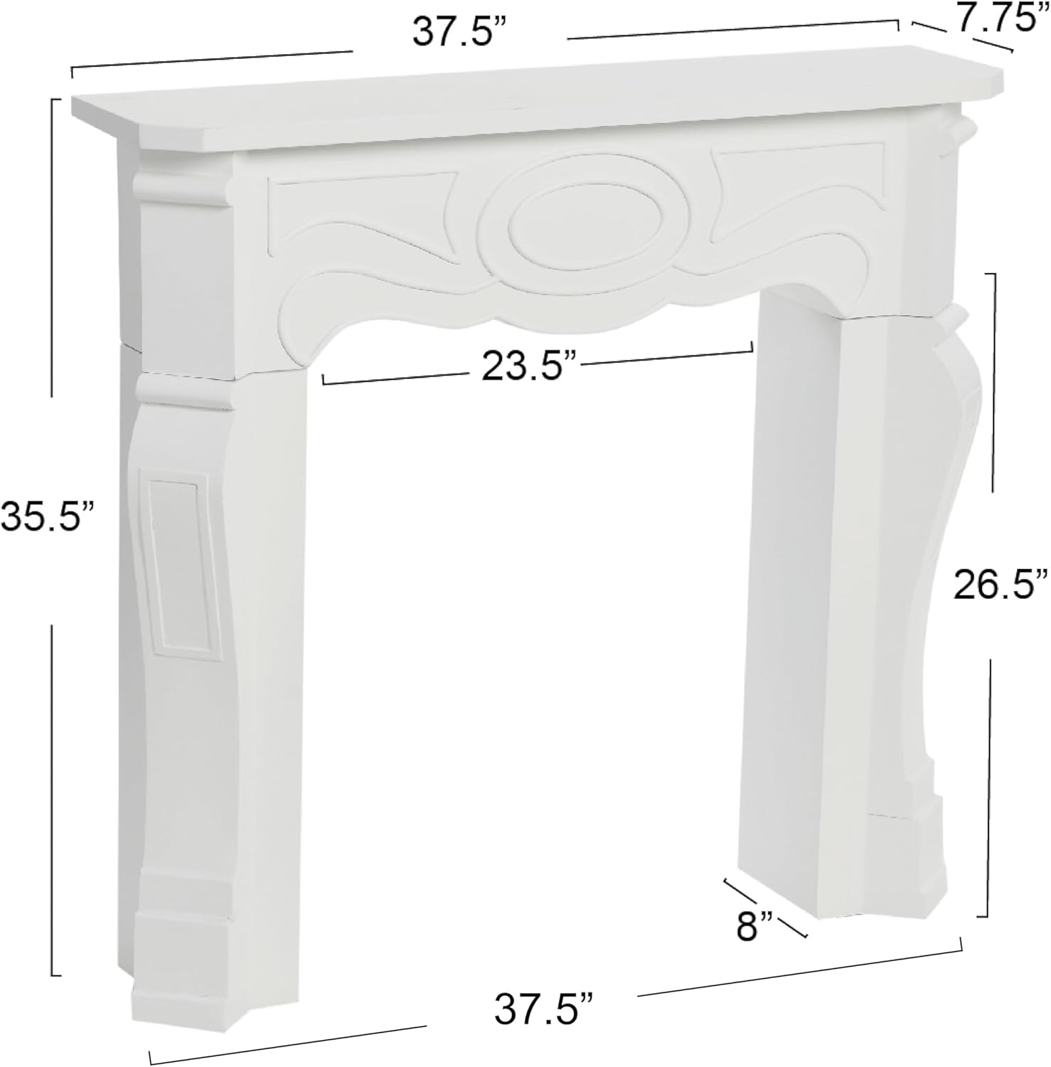 Creative CoOp Victorian Fireplace Mantel WhiteWhite