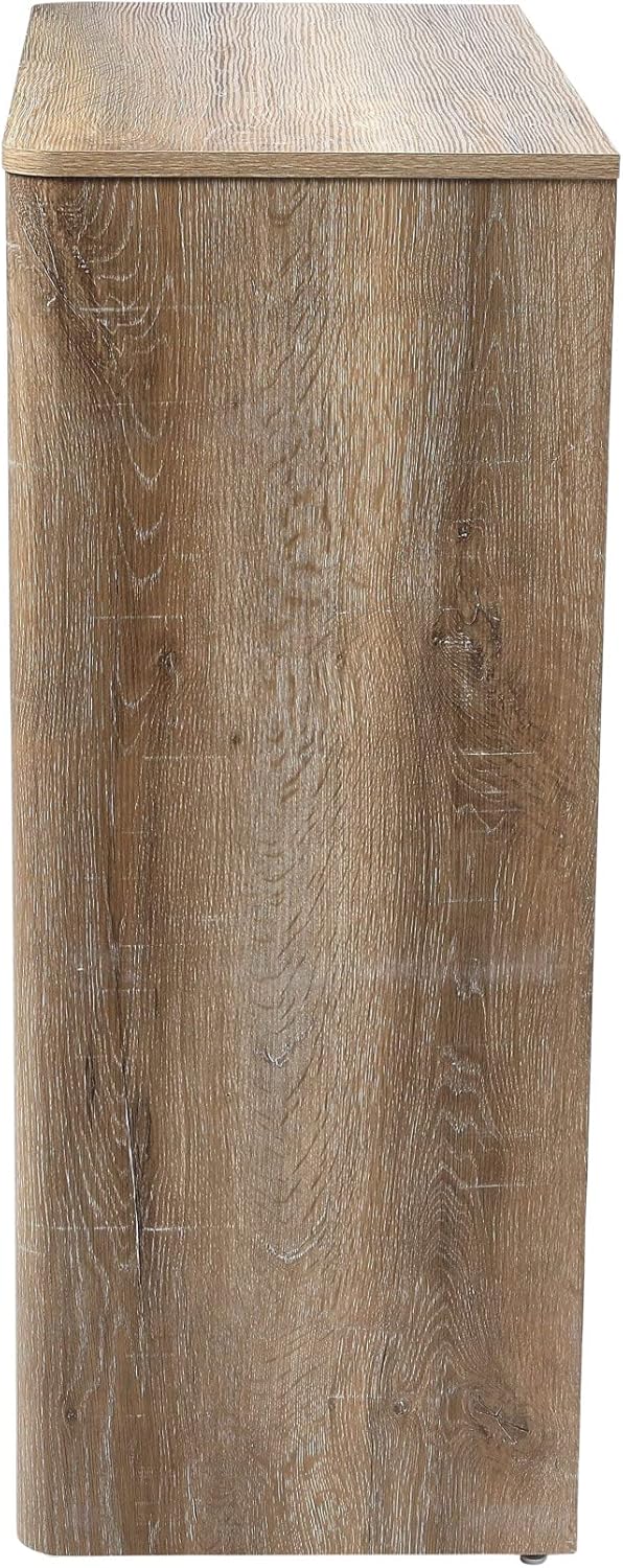 Creative CoOp Wood Console Table with Storage Coastal Oak Book ShelfConsole Table