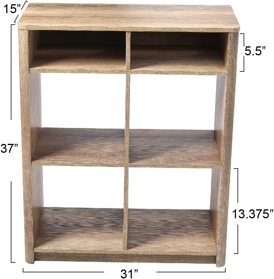Creative CoOp Wood Console Table with Storage Coastal Oak Book ShelfConsole Table