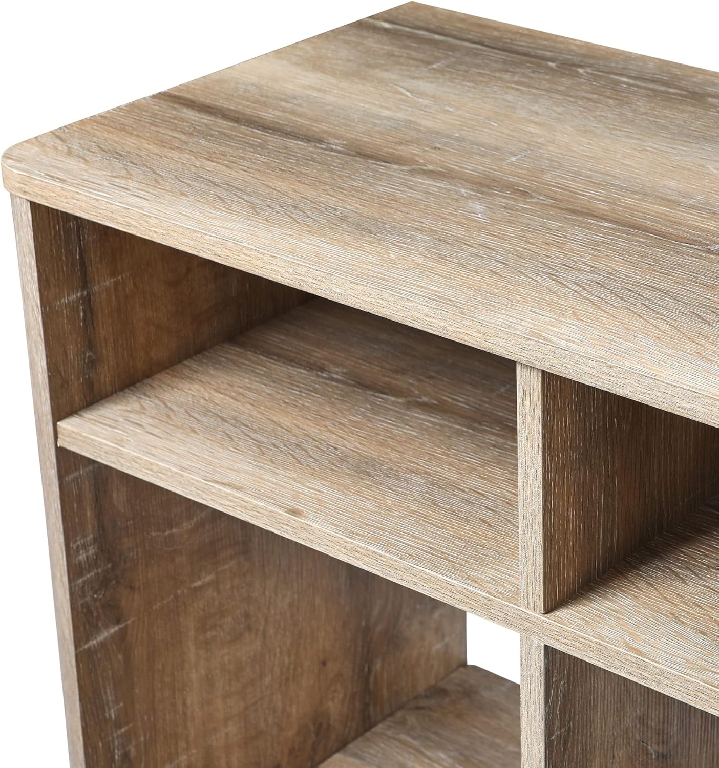 Creative CoOp Wood Console Table with Storage Coastal Oak Book ShelfConsole Table