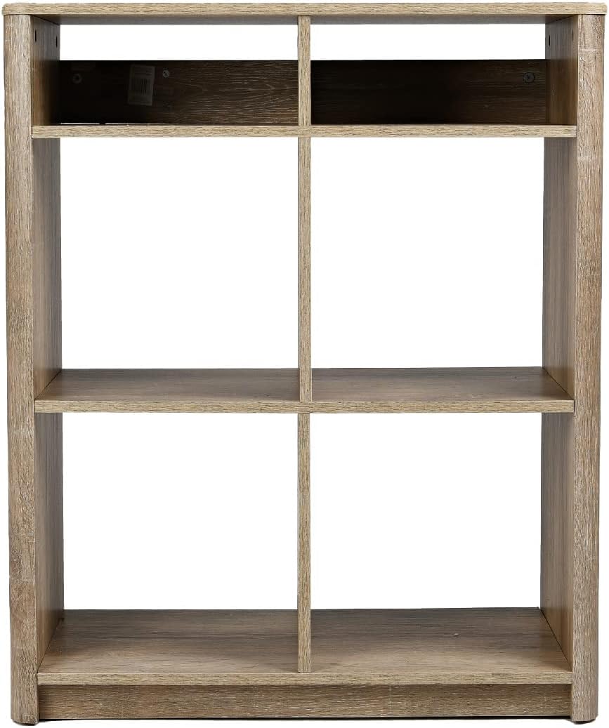 Creative CoOp Wood Console Table with Storage Coastal Oak Book ShelfConsole Table