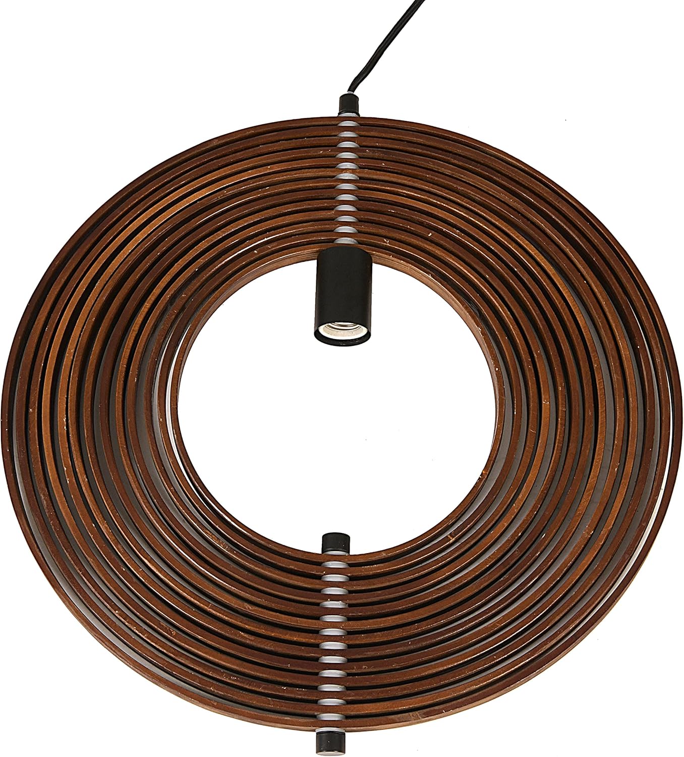 Creative CoOp Wood Globe Pendant Brown