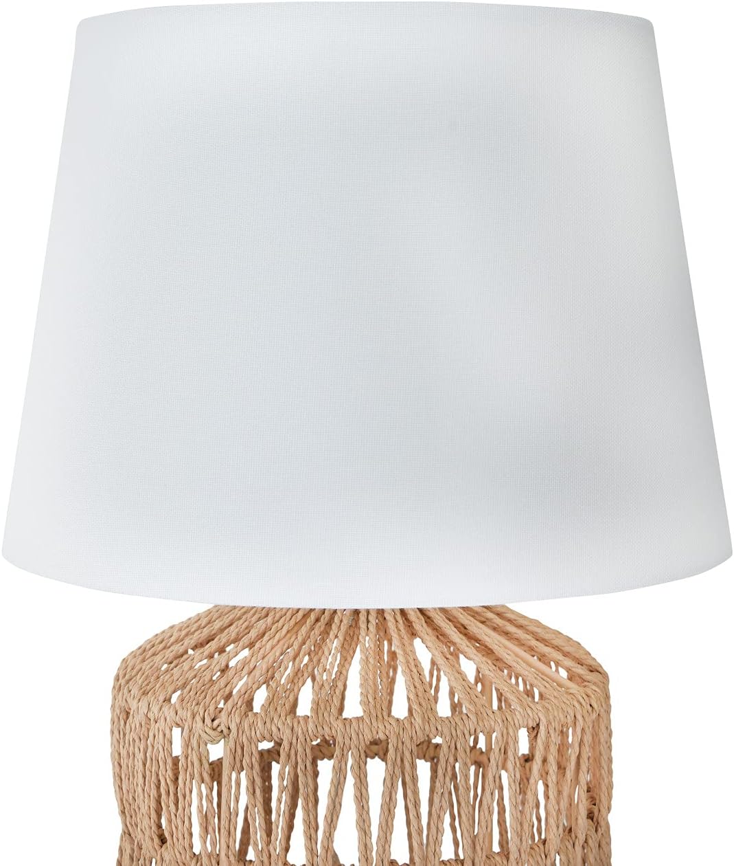 Creative CoOp Woven Rope Table Lamp with Empire Shade Natural