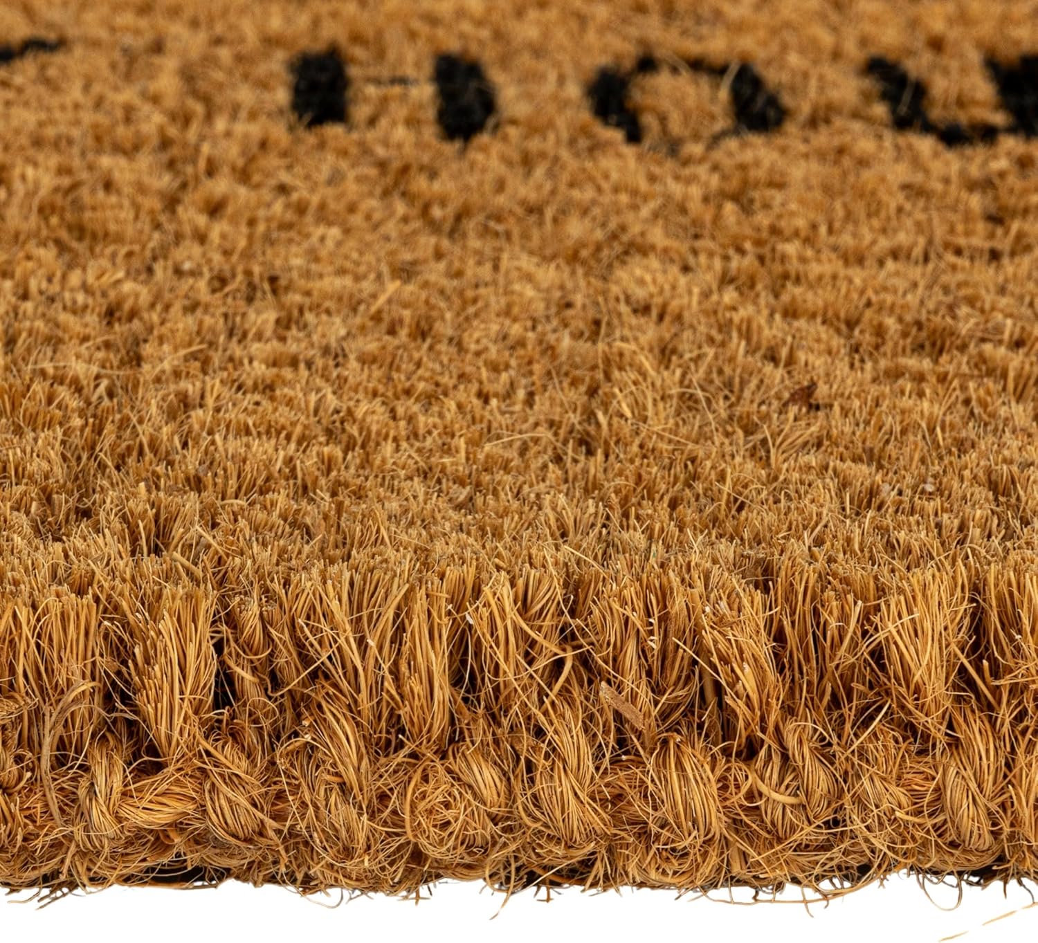 Creative CoOp quotHappy House Large Coir Doormat Natural
