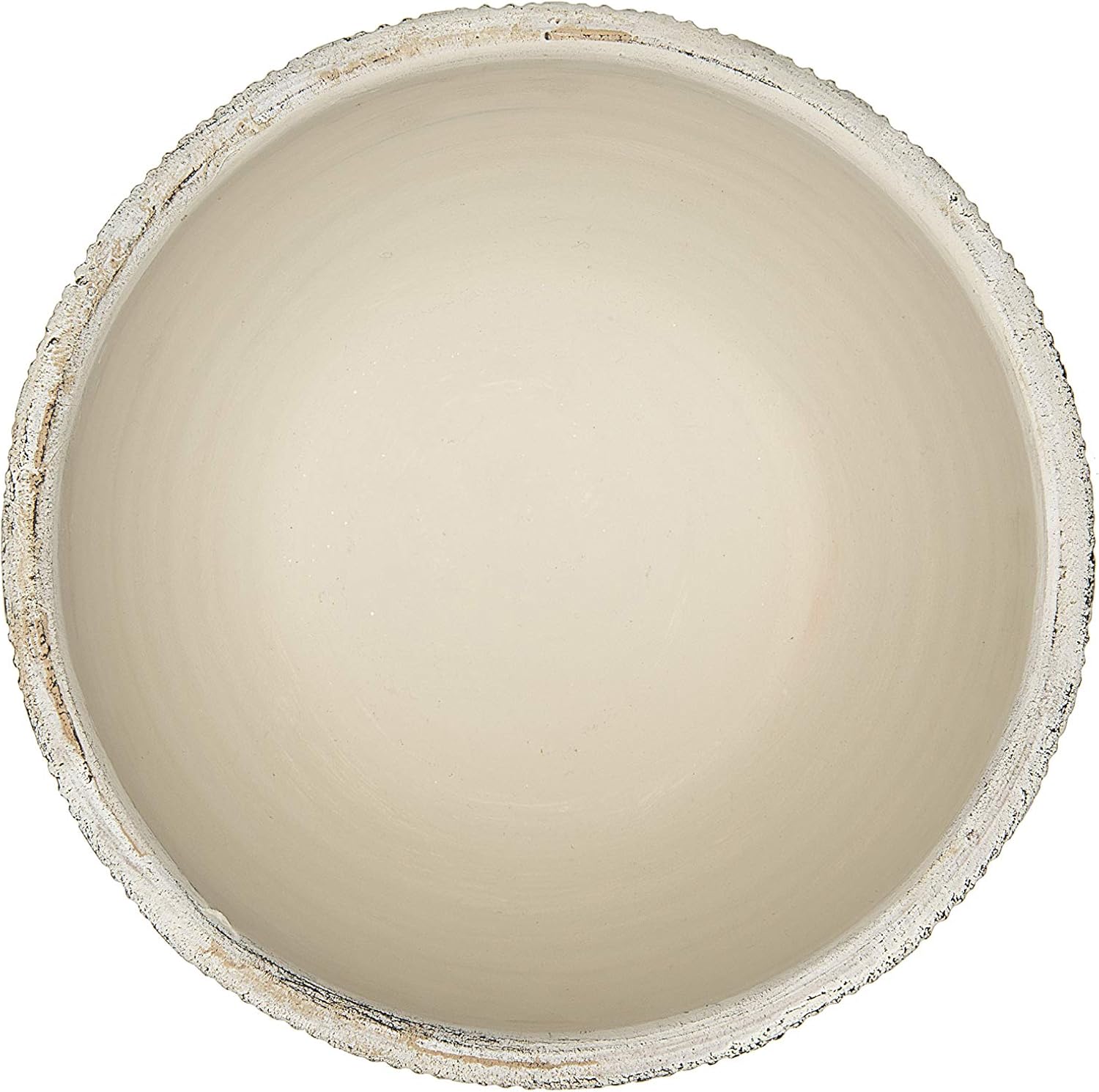 Distressed Cream Terracotta Planter with Fluted TextureFooted Planter