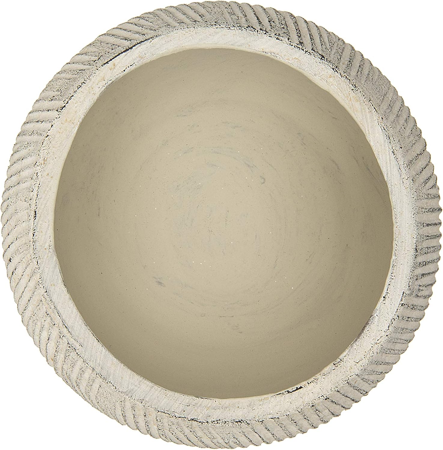 Distressed Cream Terracotta Planter with Fluted TexturePlanter
