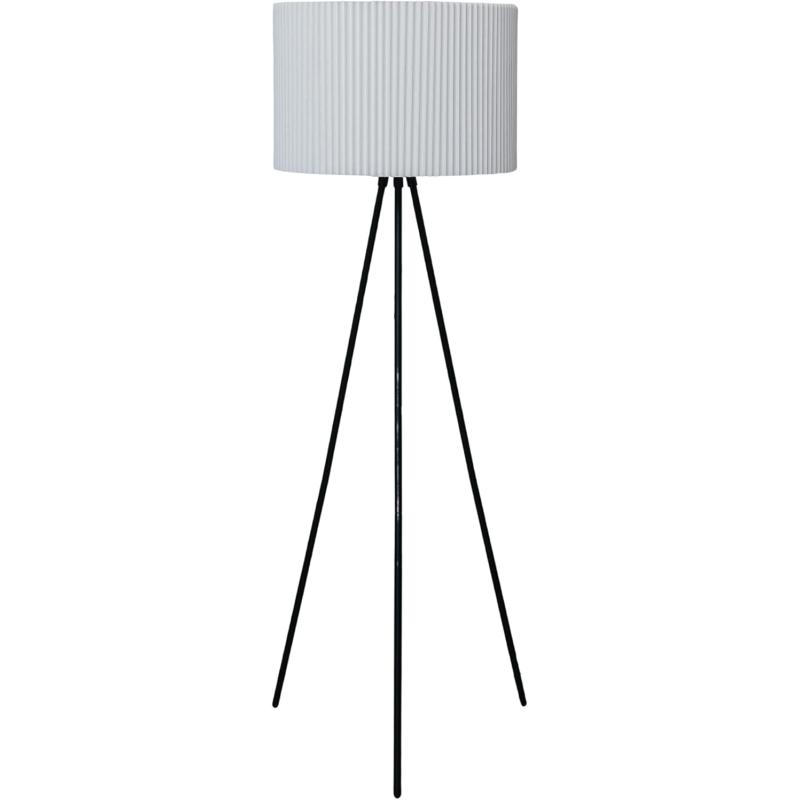 Creative CoOp 60Watt Metal Floor Lamp with Jute Shade Black and White