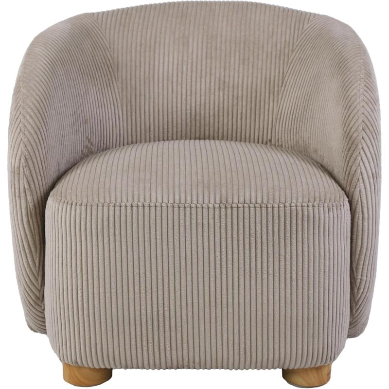 Creative CoOp Cream Corduroy Fabric Upholstered Arm Chair