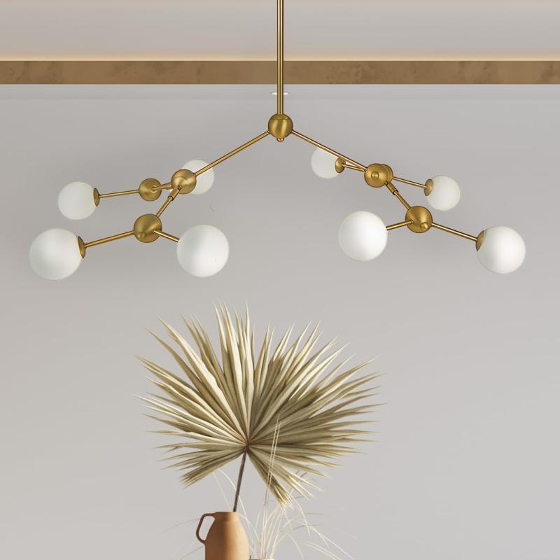 Creative CoOp EC0487 Sputnik Sphere Chandelier 8Light Large