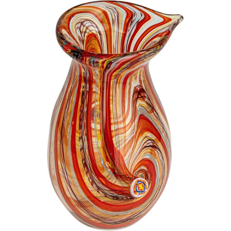 Creative CoOp Kaleidoscope Handmade Art Glass Vase Multicolor
