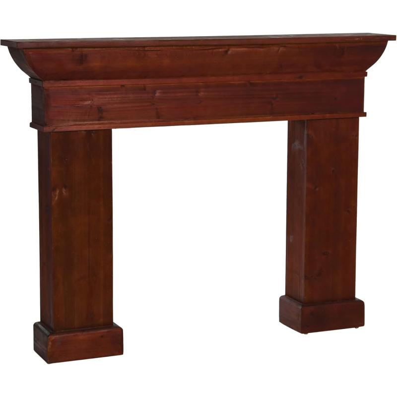 Creative CoOp Monolith Fireplace Mantel Dark Walnut FinishDark Walnut Finish