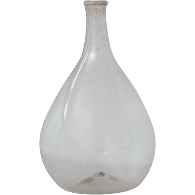 Creative CoOp Timeless Elegance Glass Bottle Vase Clear625 Round x 11H