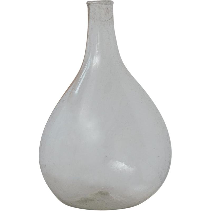 Creative CoOp Timeless Elegance Glass Bottle Vase Clear75 Round x 12H