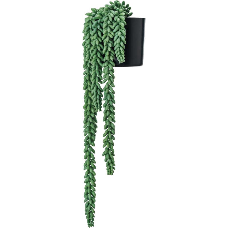 Creative CoOp Verdant Faux Donkey Tail Plant in Round Plastic Pot Green