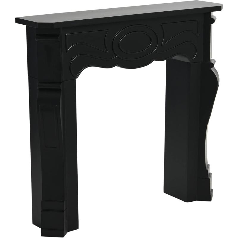 Creative CoOp Victorian Fireplace Mantel WhiteBlack