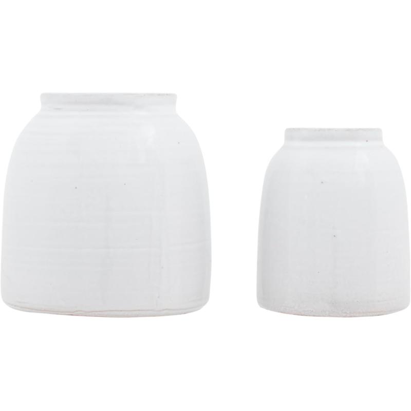 Creative CoOp White Terracotta Vases Set of Sizes