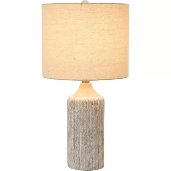 Creative CoOp 12quot Round Desk Lamp Cement Grey235quot H x 12quot L x 12quot W 5 Cord