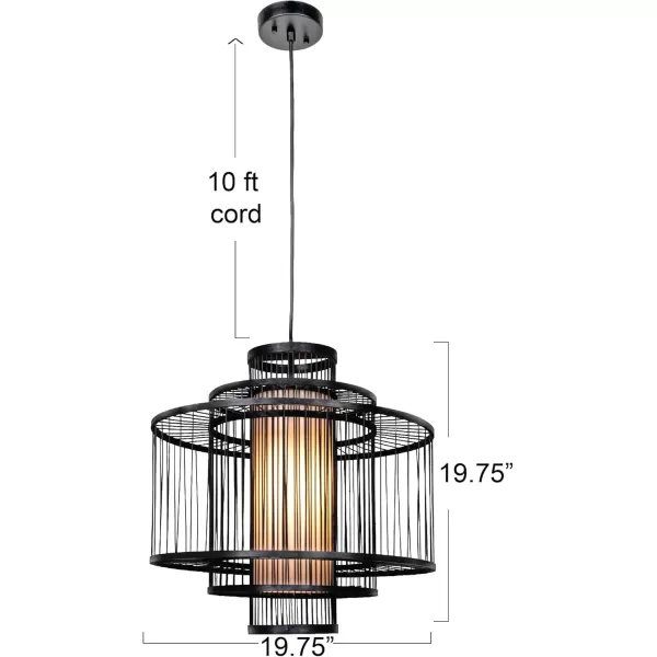 Creative CoOp 195 Inch Bamboo Pendant NaturalBlack