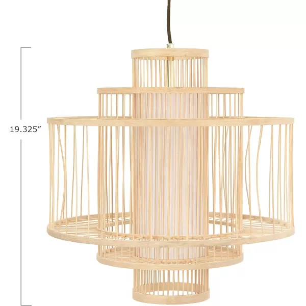 Creative CoOp 195 Inch Bamboo Pendant NaturalNatural