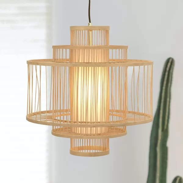 Creative CoOp 195 Inch Bamboo Pendant NaturalNatural