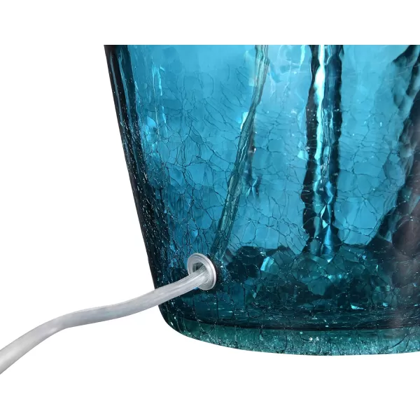 Creative CoOp 27quot Deep Blue Glass Table Lamp