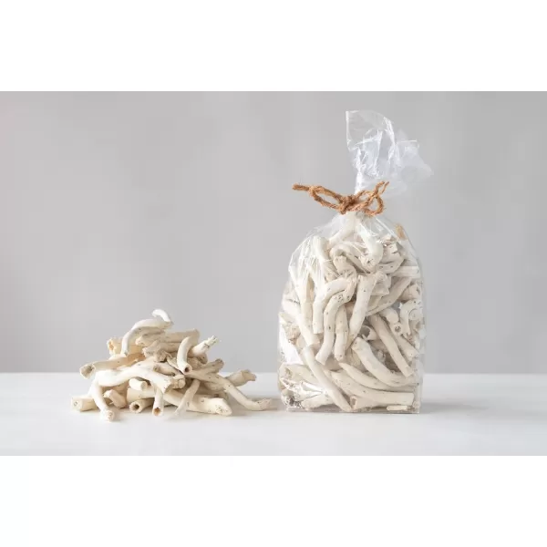 Creative CoOp Approximately 3quot H Handmade Dried Natural Leaf Bag Contains 13 Pieces Palm Lead Artichoke OffWhite CountCauliflower Root