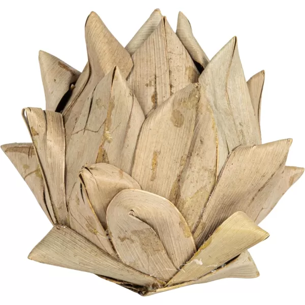 Creative CoOp Approximately 3quot H Handmade Dried Natural Leaf Bag Contains 13 Pieces Palm Lead Artichoke OffWhite CountPalm Leaf Artichoke