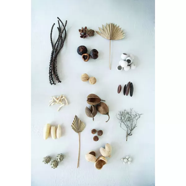 Creative CoOp Approximately 3quot H Handmade Dried Natural Leaf Bag Contains 13 Pieces Palm Lead Artichoke OffWhite CountPalm Leaf Artichoke