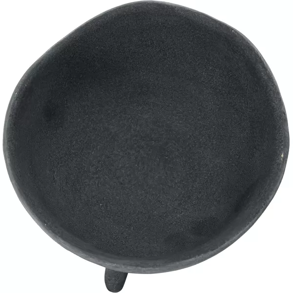 Creative CoOp Boho Terracotta Footed Planter with Organic Edge Matte TaupeMatte Black