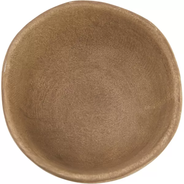 Creative CoOp Boho Terracotta Footed Planter with Organic Edge Matte TaupeTaupe