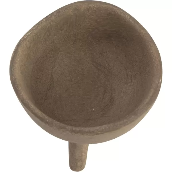 Creative CoOp Boho Terracotta Footed Planter with Organic Edge Matte TaupeTaupe