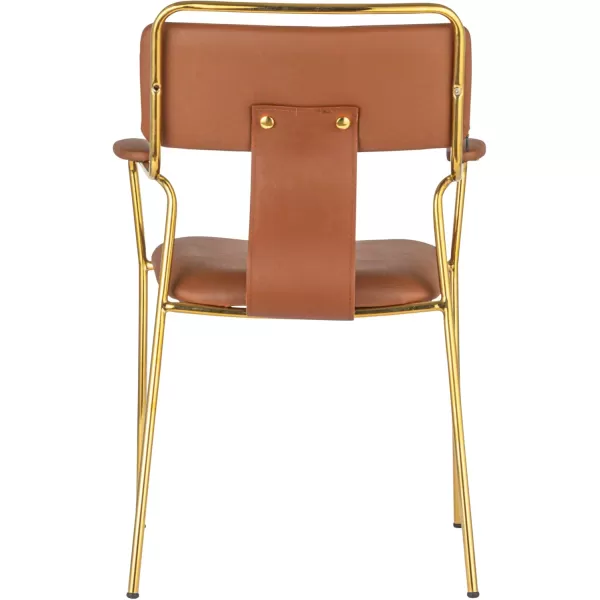 Creative CoOp Brown Fabric Upholstered Dining Chair Set of 2