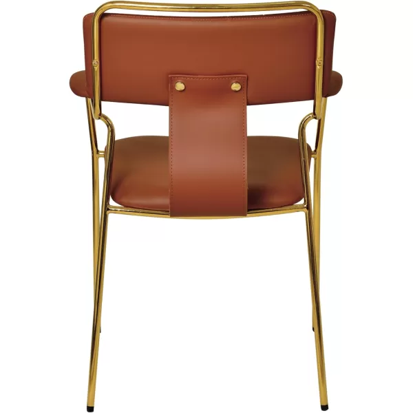 Creative CoOp Brown Fabric Upholstered Dining Chair Set of 2