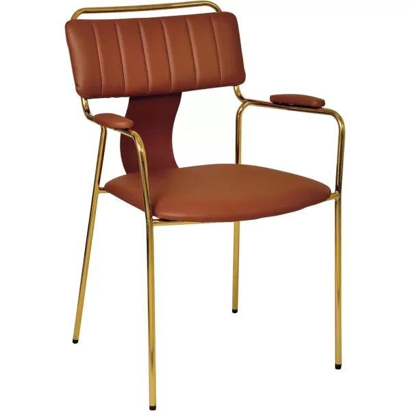 Creative CoOp Brown Fabric Upholstered Dining Chair Set of 2