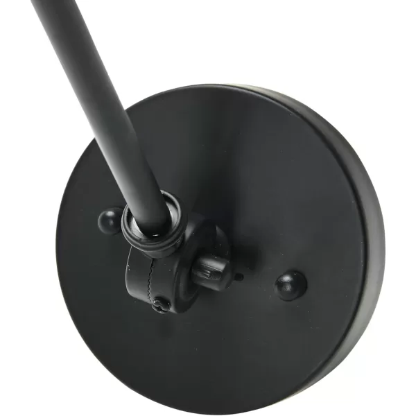 Creative CoOp Coastal Adjustable Wall Sconce with Black Rattan Shade Antique Brass FinishBlack