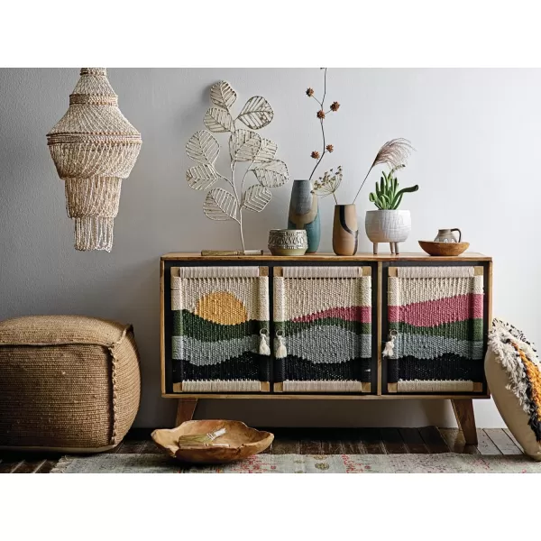 Creative CoOp DF2979 Embossed Stoneware Reactive Glaze Finish Holds 4quot PotEach one Will Vary Planter Green