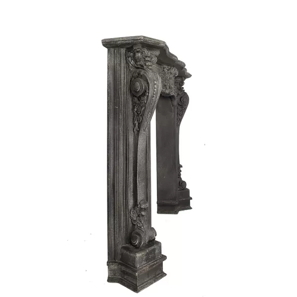 Creative CoOp Decorative Wood Fireplace MantelBlackBlack