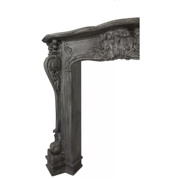 Creative CoOp Decorative Wood Fireplace MantelBlackBlack