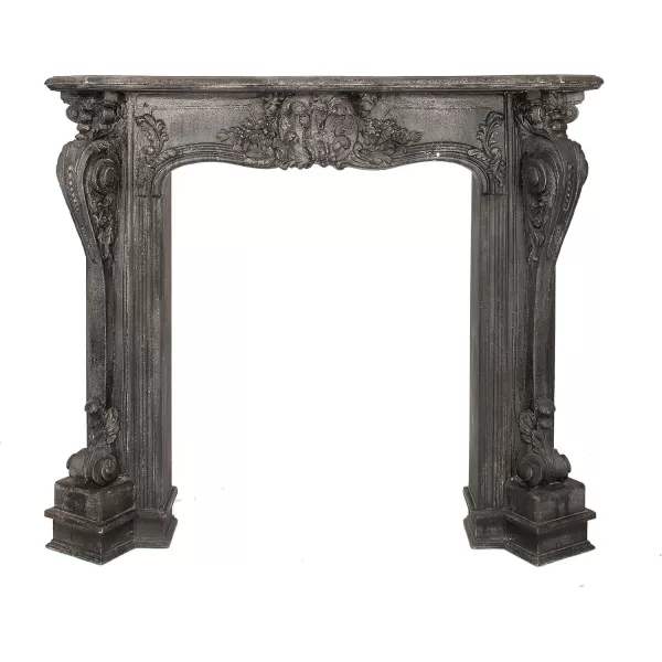 Creative CoOp Decorative Wood Fireplace MantelBlackBlack