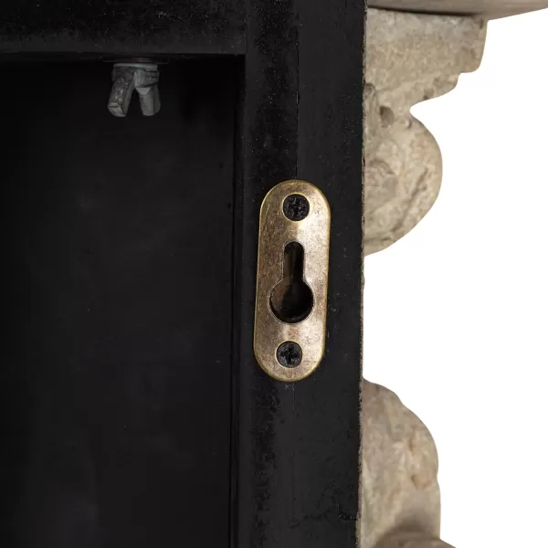 Creative CoOp Decorative Wood Fireplace MantelBlackCream