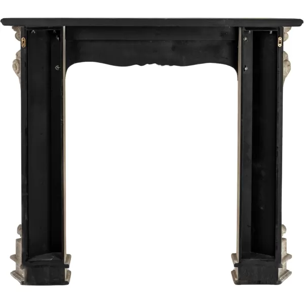 Creative CoOp Decorative Wood Fireplace MantelBlackCream