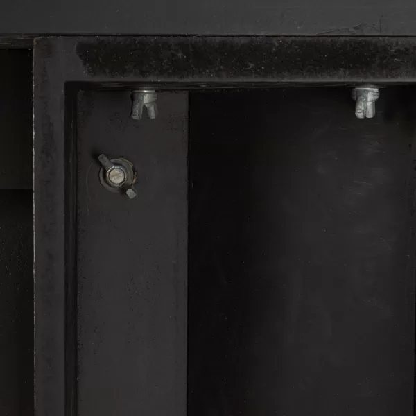 Creative CoOp Decorative Wood Fireplace MantelBlackCream