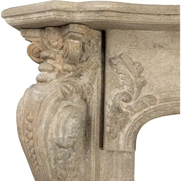 Creative CoOp Decorative Wood Fireplace MantelBlackCream