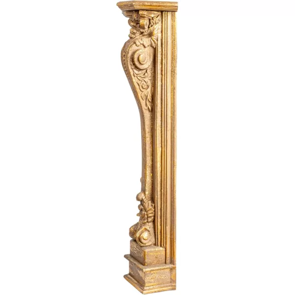 Creative CoOp Decorative Wood Fireplace MantelBlackGold