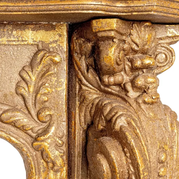Creative CoOp Decorative Wood Fireplace MantelBlackGold