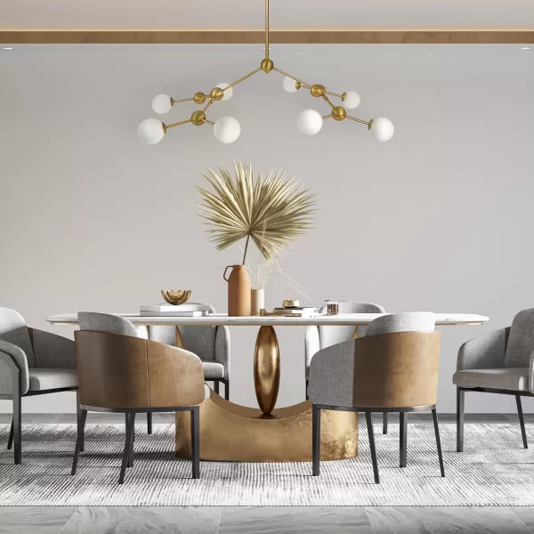 Creative CoOp EC0487 Sputnik Sphere Chandelier 8Light Large