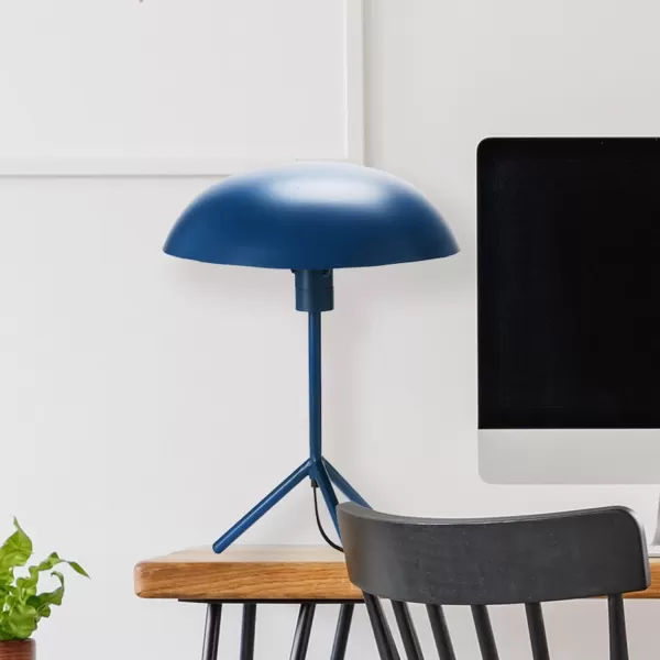 Creative CoOp EC0739 Modern Metal Tripod Blue Table LampBlue